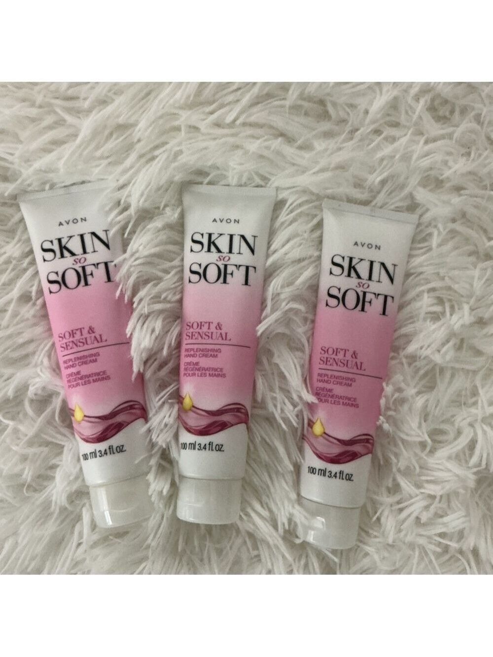 Avon Skin So Soft Soft & Sensual Hand Cream Set of 3 Moisturizing Lotion
